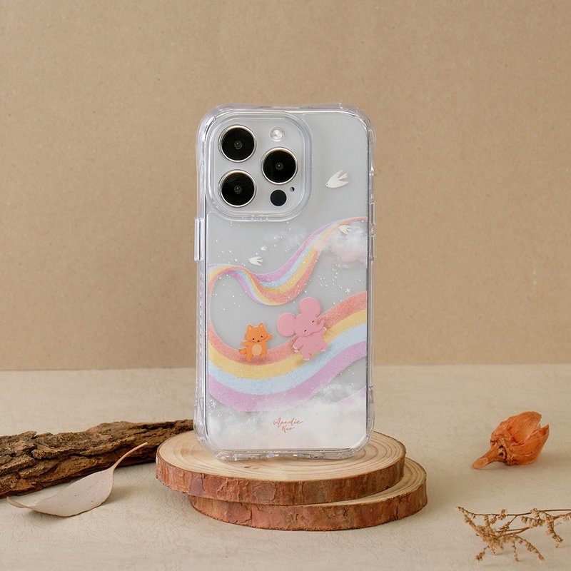 Mandie Rainbow Dance Anti-Yellow Anti-fall MagSafe iPhone Case - เคส/ซองมือถือ - พลาสติก สีใส