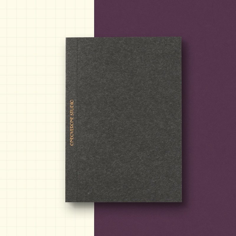 A5 4mm Light Color Checkered Bachuan Paper Notebook_Carbon Black - สมุดบันทึก/สมุดปฏิทิน - กระดาษ 