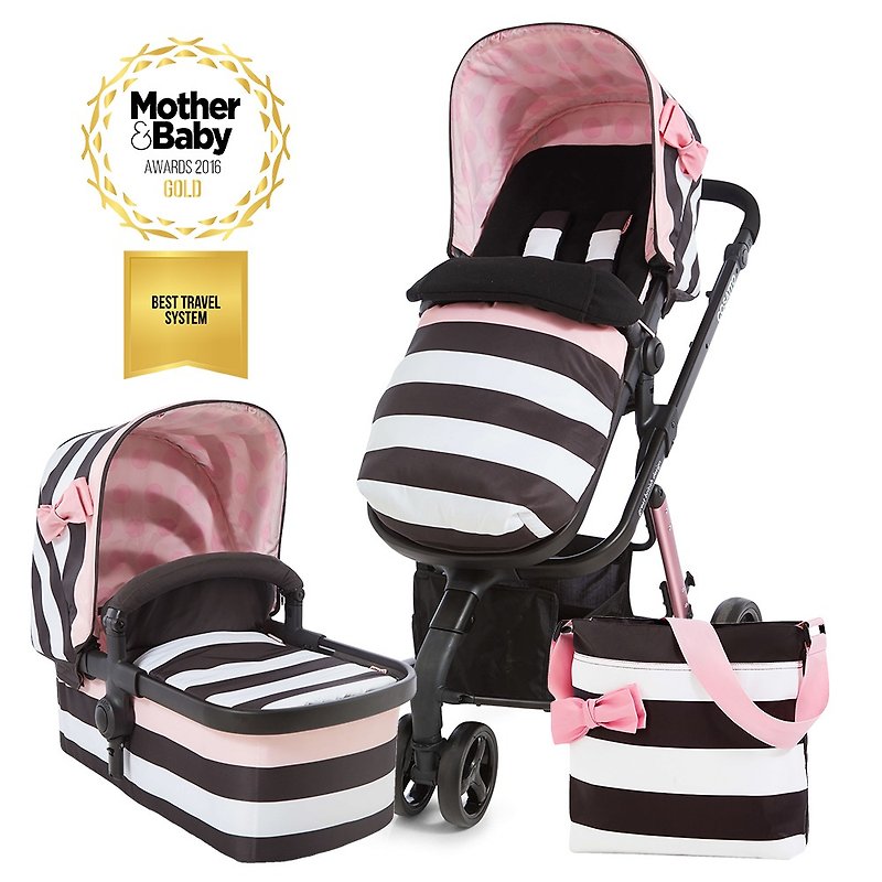 Cosatto Giggle 2 Travel System (3 in 1 Pram & Pushchair) –Golightly 3 - Strollers - Other Metals Pink