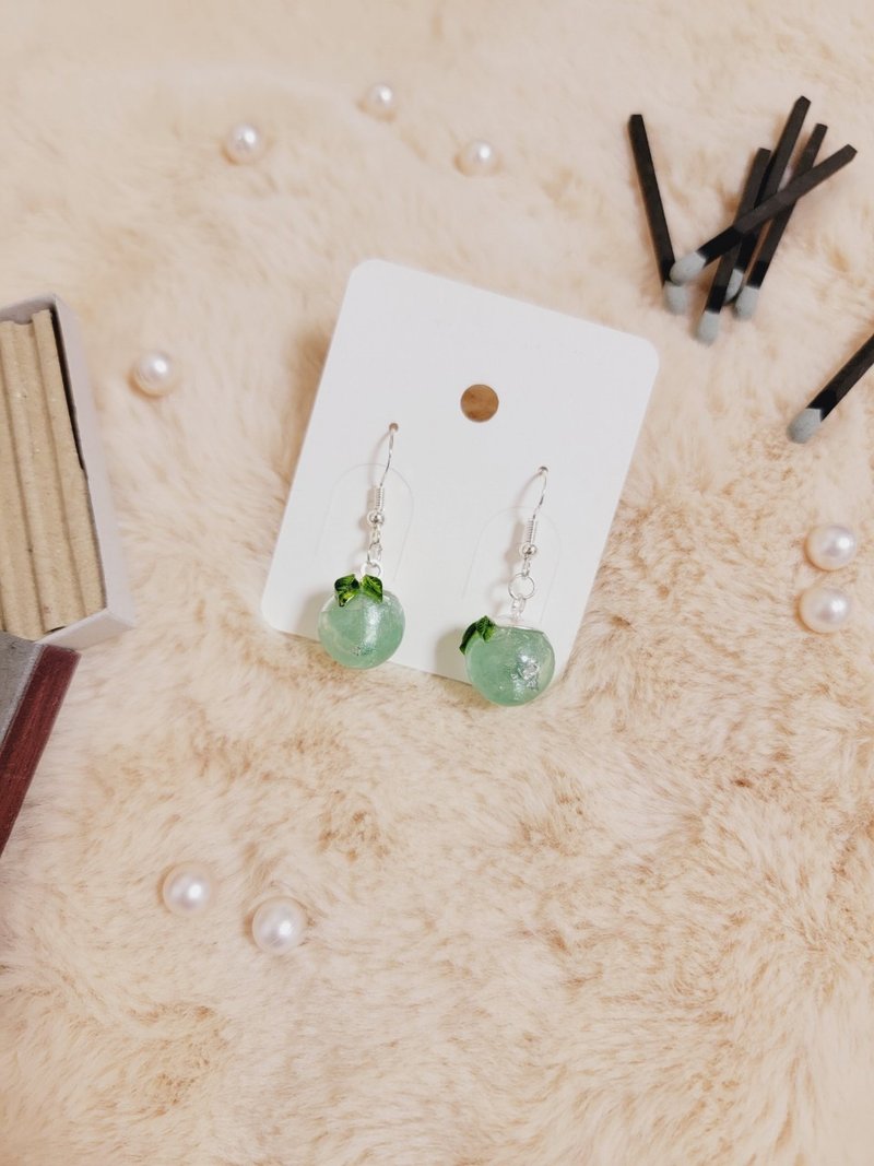 520 Preferred Gifts - Bartending Series X Mojido's Summer (Ball Type) - Earrings & Clip-ons - Other Materials Green