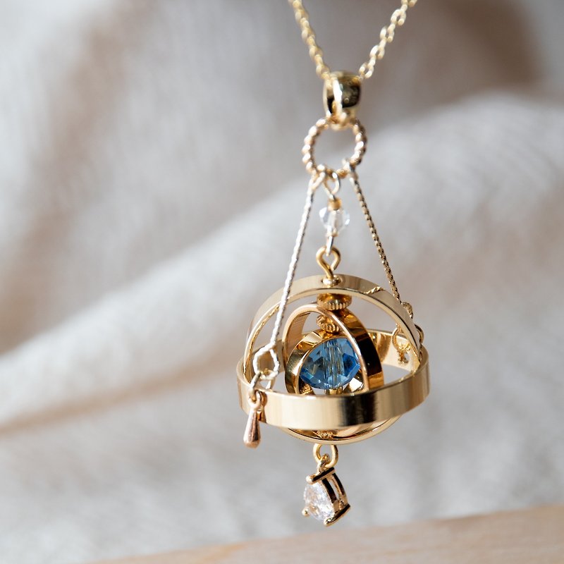 Astrology Necklace Planet Concept Plated Real Gold - ต่างหู - โลหะ สีทอง