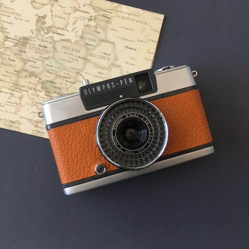 Restored & Tested - Fully Functional |  Olympus PEN EE-2 Film Camera | Marigold - Cameras - Other Metals Orange