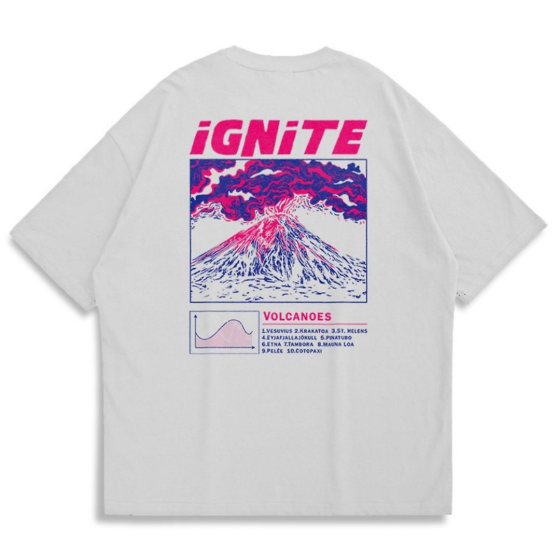 【CREEPS-STORE】Ignite Loose Heavyweight Print T-Shirt 210g - Tシャツ メンズ - コットン・麻 多色