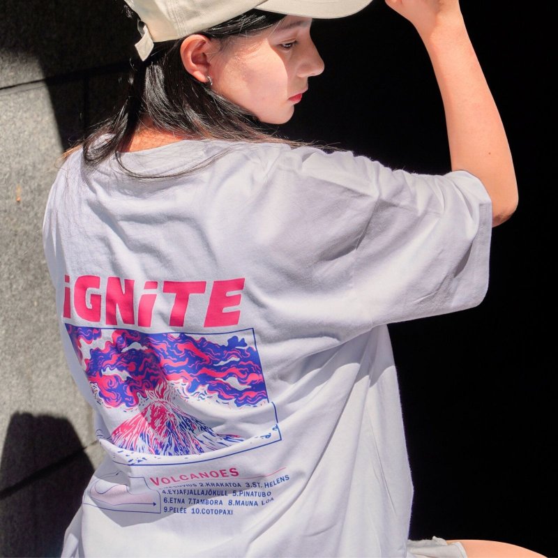 【CREEPS】Ignite 寬鬆重磅印花T恤 210g - 男 T 恤 - 棉．麻 多色