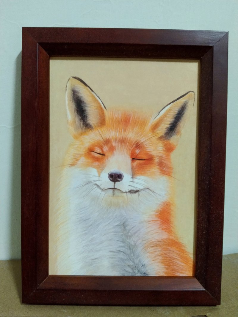 Decoration/Fox/Colored Pencil Drawing/Original/Framed - Posters - Paper 