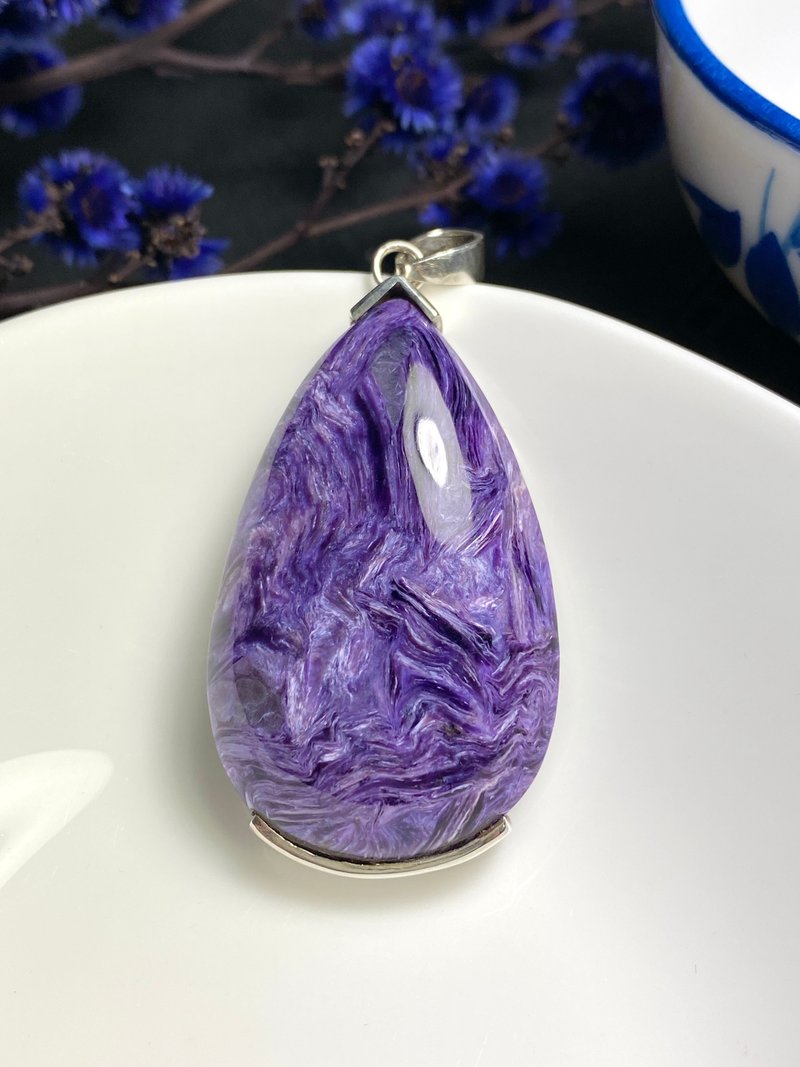 Fast shipping natural high-grade Zilong Jingzi 925 Silver edging - สร้อยคอ - หยก 