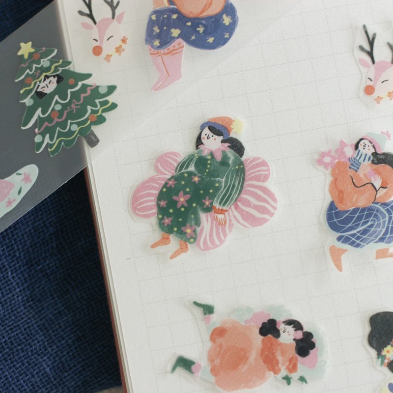 PET tape stickers (with kiss-cut) Winter Fairies | by teayoushop - 紙膠帶/和紙/PET - 塑膠 