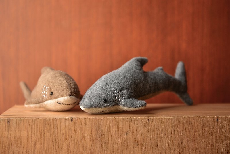 小鯊魚玩偶 - 公仔模型 - 聚酯纖維 多色