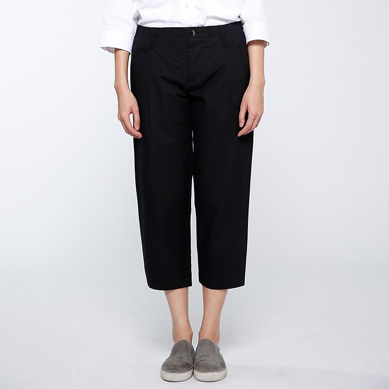 [Big Sale] CA Lynn Pants Sexy Cropped Pants-Black - กางเกงขายาว - ผ้าฝ้าย/ผ้าลินิน สีดำ