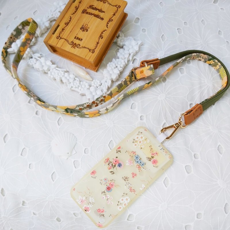 三合一多功能墨綠色棉布手機斜背繩/斜背帶/背繩/掛繩 - 手機掛繩/背帶 - 棉．麻 綠色