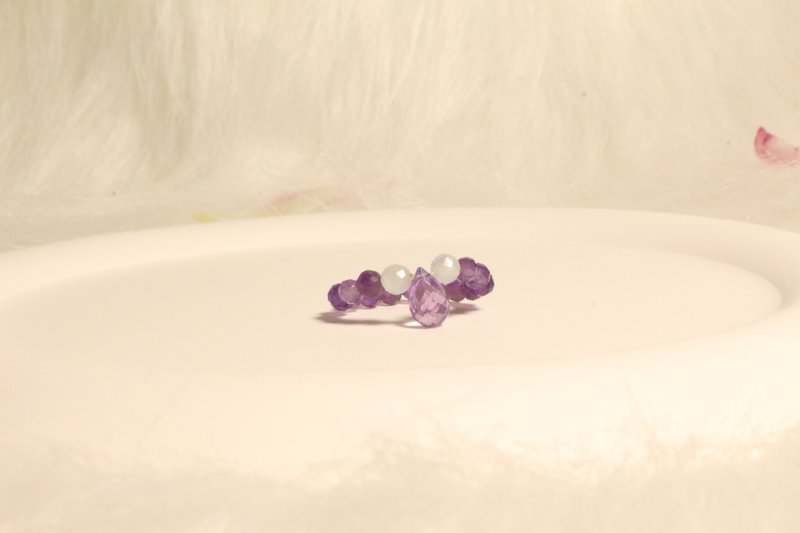 Customized | Fantasy Purple | Amethyst, Aquamarine - General Rings - Crystal Purple