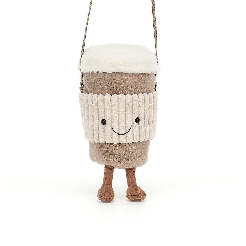 Jellycat Amuseable Coffee-To-Go Bag - Messenger Bags & Sling Bags - Polyester Khaki