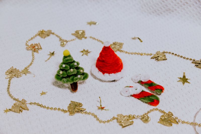 聖誕節溫暖限定 超可愛限量毛根立體髮夾及蝴蝶結髮夾 可夾帽子 - 髮夾/髮圈 - 其他材質 多色