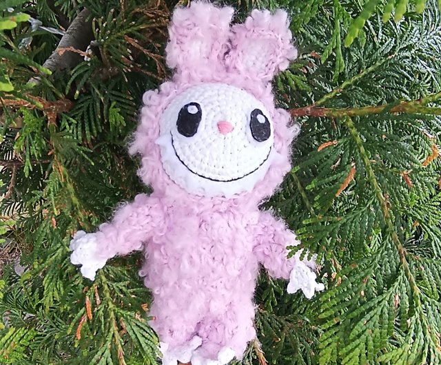 【海外限定】ZIMOMO LABUBUぬいぐるみキーホルダー　うさぎ　ピンク 海外限定】ZIMOMO LABUBUぬいぐるみキーホルダー うさぎ ピンク