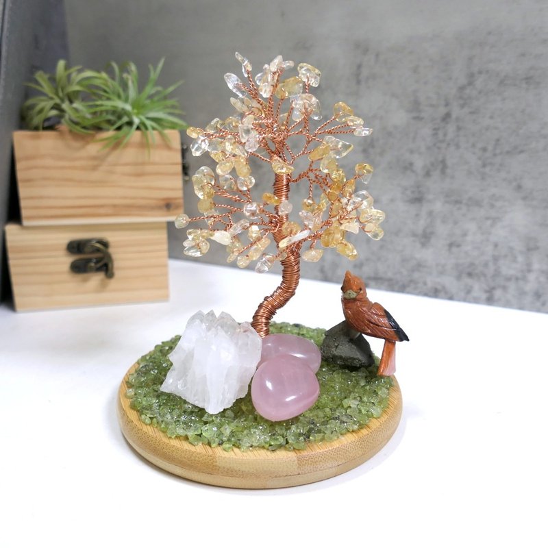 黃水晶樹 辦公室開運療癒小擺件 - 擺飾/家飾品 - 水晶 