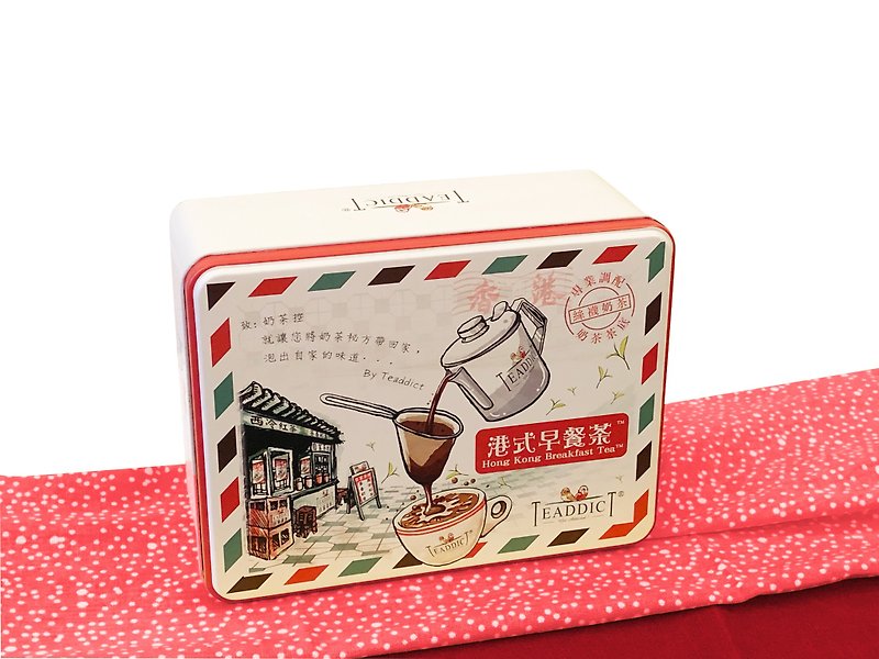 TEADDICT香港スタイルの朝食ティー（ミルクティーティーゴール）|小さな郵便袋DIYセット100gのお茶と醸造 - お茶 - 食材 レッド