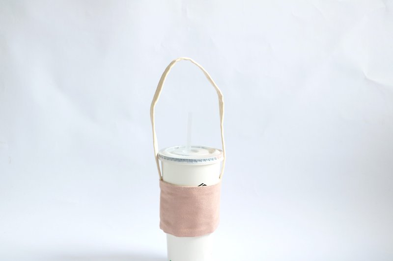 MaryWil麂皮輕便飲料提袋-粉紅 - 杯袋/飲料提袋 - 棉．麻 粉紅色