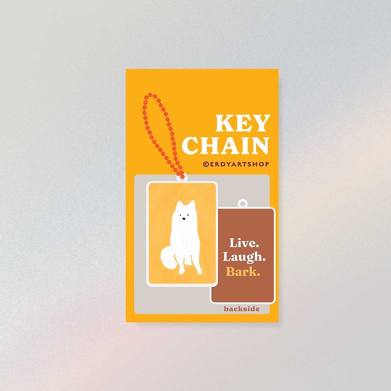 Keychain | Dog (yellow) - ที่ห้อยกุญแจ - กระดาษ สีส้ม