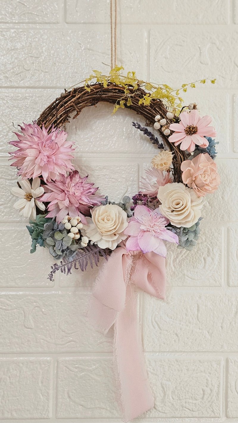 Dry/solar/diffusing wreath home hanging decorations New Year's opening new home hangings New Year's wreath decoration - Wall Décor - Plants & Flowers 