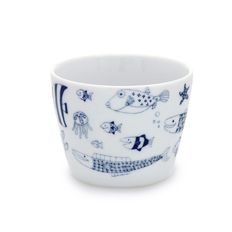 natural 69  日本波佐見燒 日式茶杯-魚群 - 茶壺/茶杯/茶具 - 瓷 藍色