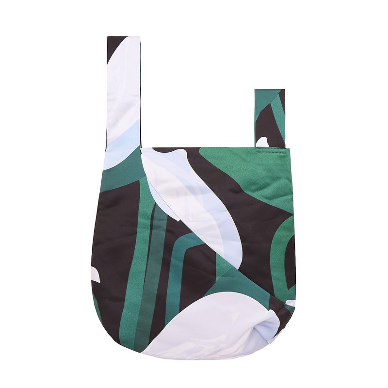 Japanese personalized style black, green and white printed handbags limited time offer, buy and get 880 yuan small handbag - Handbags & Totes - Polyester Black