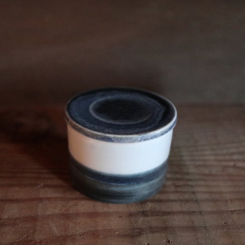 Misty Blue | Wood-Fired Tea Caddy - Teapots & Teacups - Porcelain White