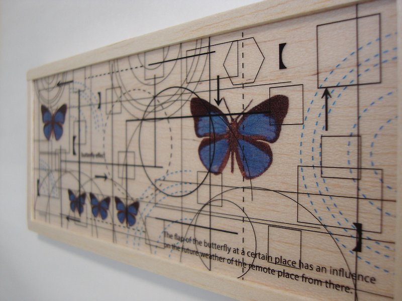 butterfly effect - Wall Décor - Wood Blue