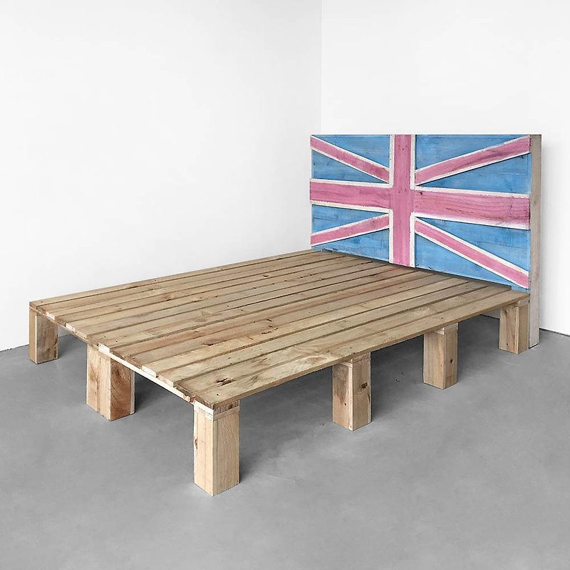 Pallet bed frame log custom CU043 - Other Furniture - Wood 