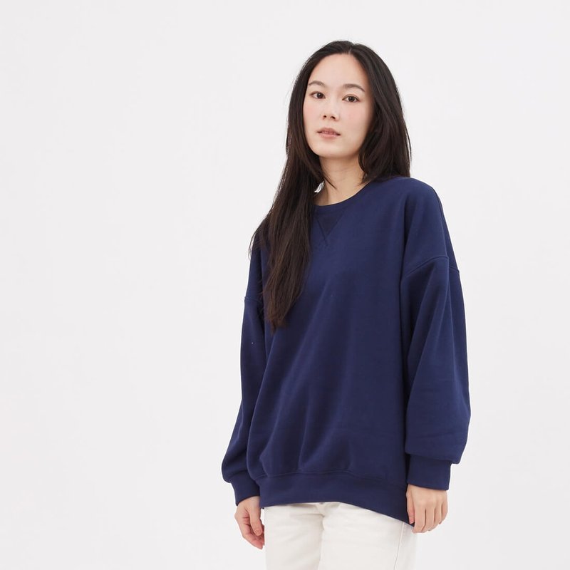 Effie Fleece Drop Shoulder Sweatshirt/ River Green - Unisex Hoodies & T-Shirts - Cotton & Hemp Blue