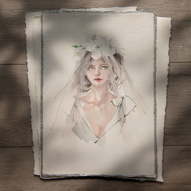 手工精飾藝術微噴 -【她的時間】 - 海報/掛畫/掛布 - 紙 