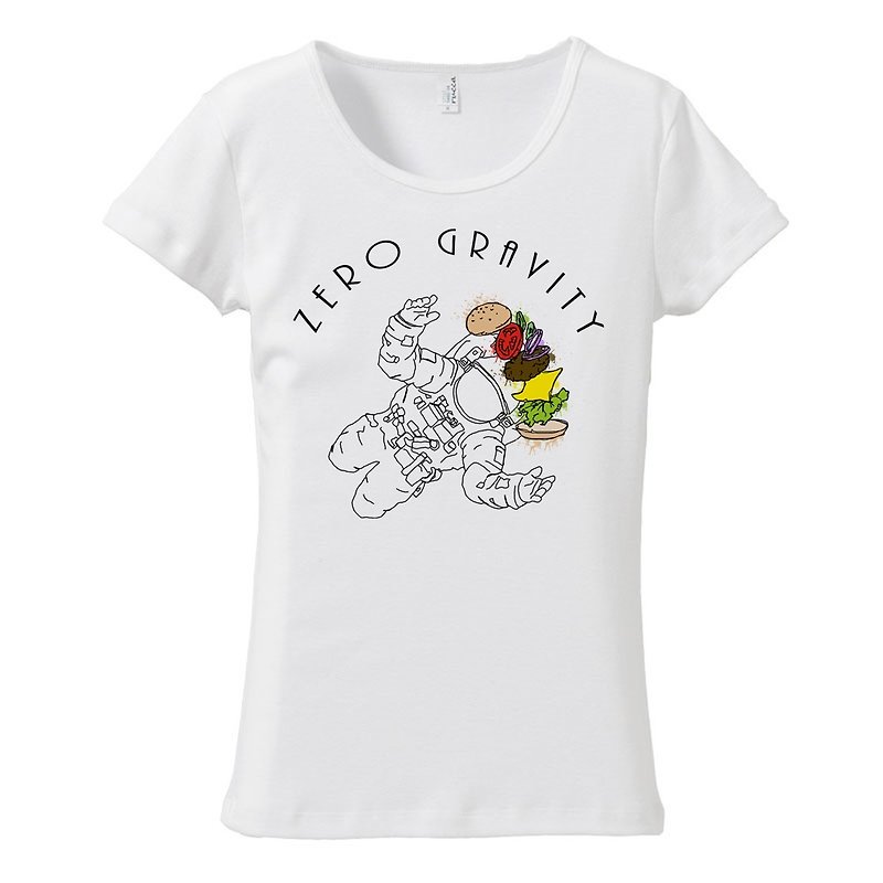 レディースTシャツ / Calorie over taypo - T 恤 - 棉．麻 白色