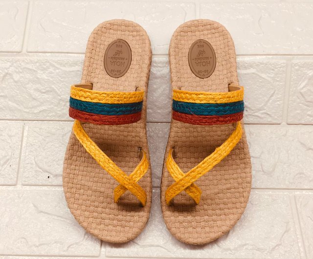 Red yellow green hot sale sandals