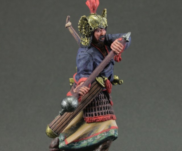 Ancient chinese warriors Painted outlet Tin Toy Soldier Miniature 54mm Figure | Set of 3 Figures