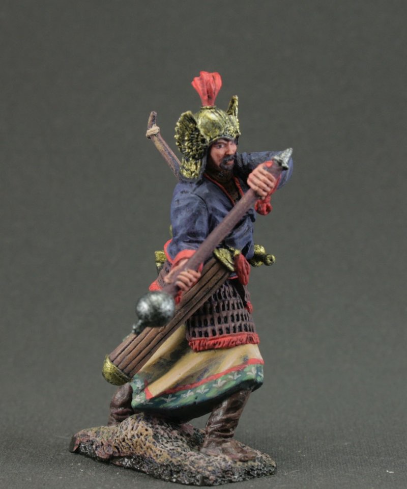 Ancient Chinese warrior, Handmade miniature Toy tin soldier 54 mm Gift for him - ตุ๊กตา - โลหะ หลากหลายสี