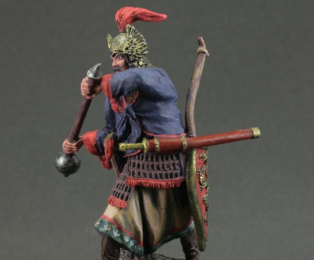 V century BC 54mm Ancient Chinese warrior Tin soldier miniature 