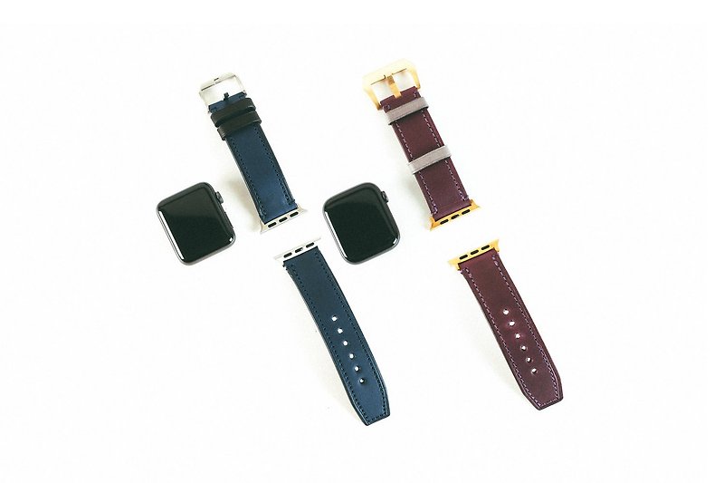 手作りコース Apple Watch コントラストカラーストラップ | レザー | 本革 | コントラストカラー | ギフト - 革細工 - 革 