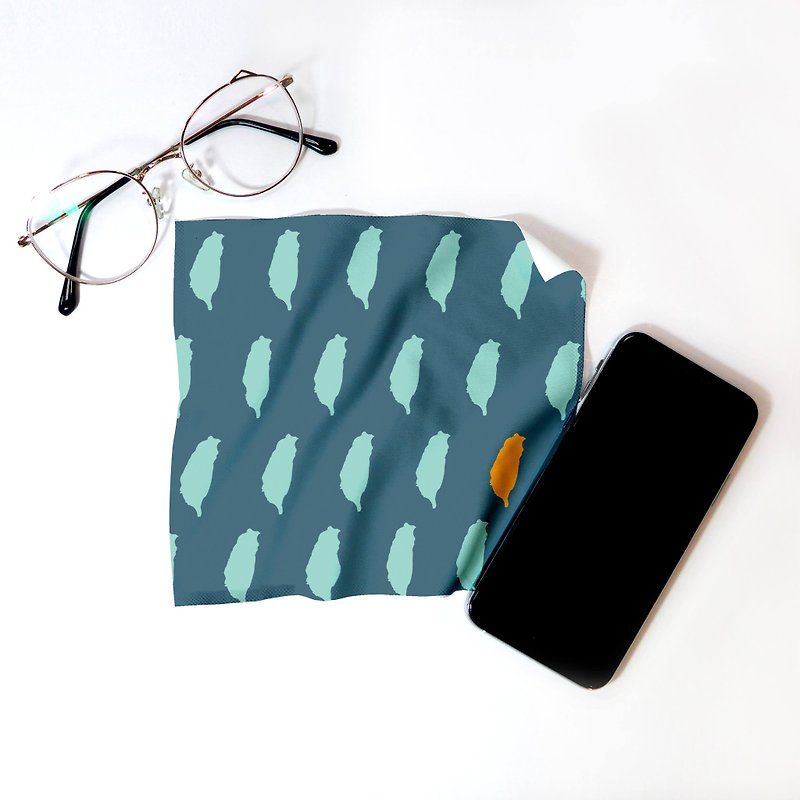 [Bu Yang] printing universal cloth printing Taiwan microfiber = mobile phone = tablet = laptop = Taiwan characteristics - Eyeglass Cases & Cleaning Cloths - Other Materials Blue