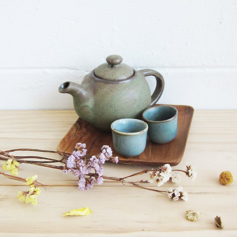 Handmade Potteries Tea Sets Selected by Tan / SET42. - 花瓶/花器 - 陶 綠色