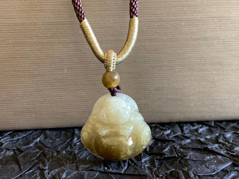 快速出貨 天然A貨緬甸玉 彌勒佛項鍊 招財 保平安 開運 - 項鍊 - 玉石 多色