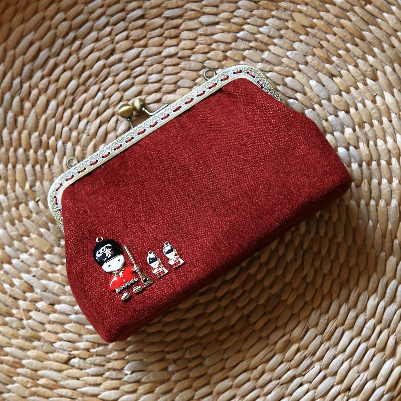 handbag - กระเป๋าแมสเซนเจอร์ - ผ้าฝ้าย/ผ้าลินิน สีแดง