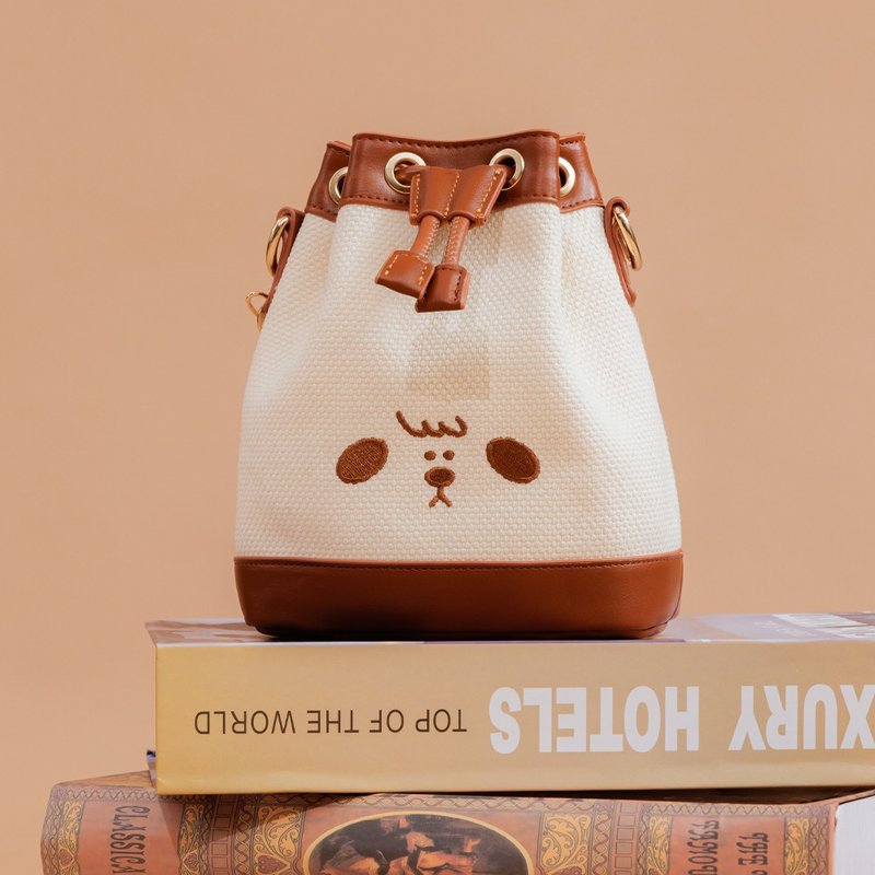 【Pawlaneta】SO:LQ fur dog harness bucket bag - กระเป๋าแมสเซนเจอร์ - ผ้าฝ้าย/ผ้าลินิน 