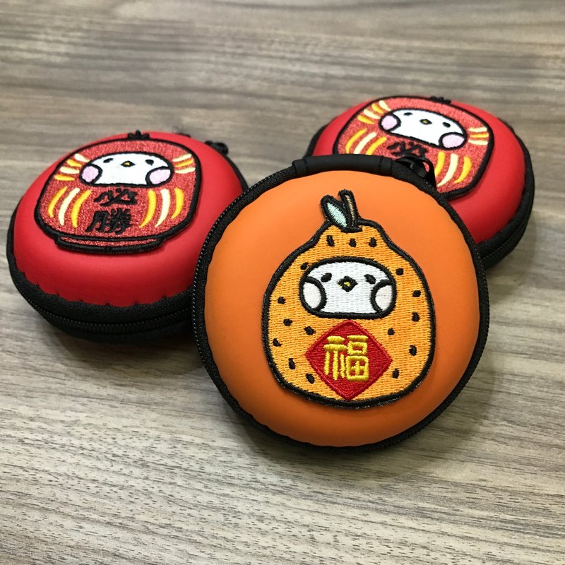 Graduation Lucky Orange Bisheng Daruma Round Multifunctional 3C Storage Box - Storage - Other Materials Red