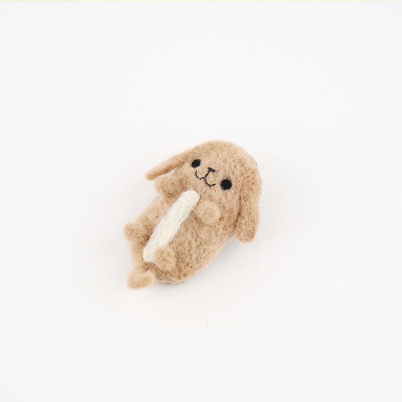 Animal’s Party – dachshund dog wool felting brooch - เข็มกลัด - ขนแกะ 