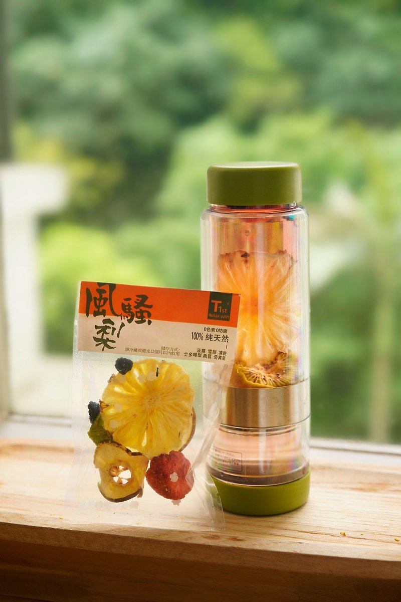 風騷梨 菠蘿雪梨草莓桑葚奇異水果茶 可免費客製化散水茶散水貼紙 - 茶葉/茶包 - 其他材質 