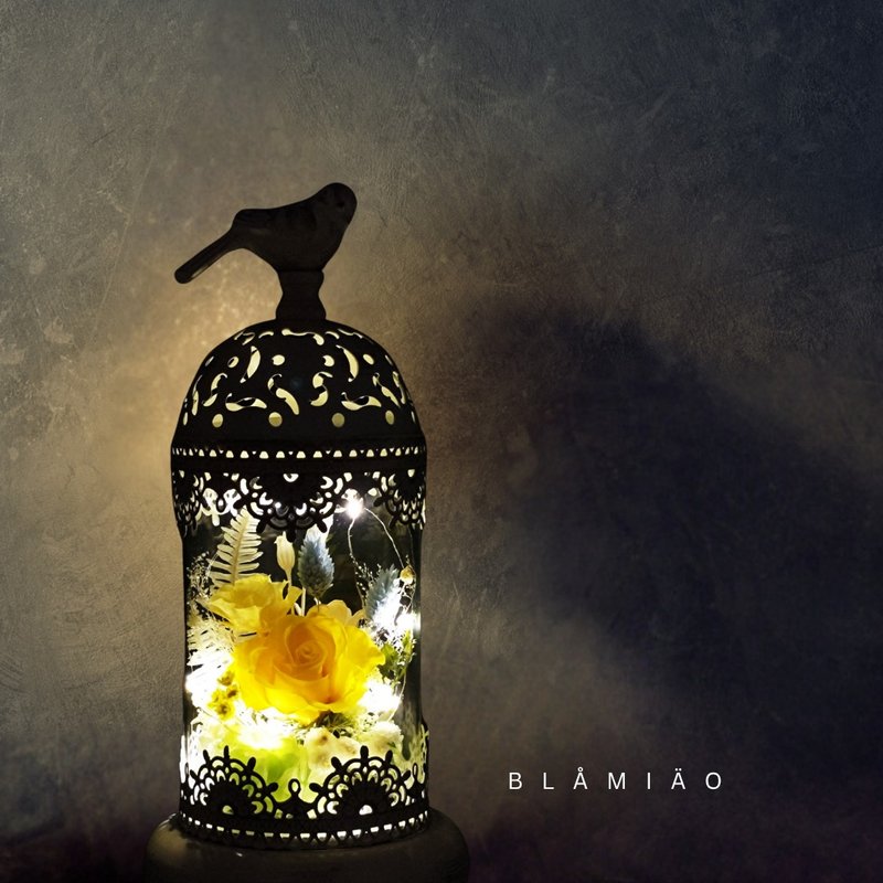 常花燭台飾り～リバイバル時代(山吹色)(小) - ドライフラワー・ブーケ - 寄せ植え・花 イエロー