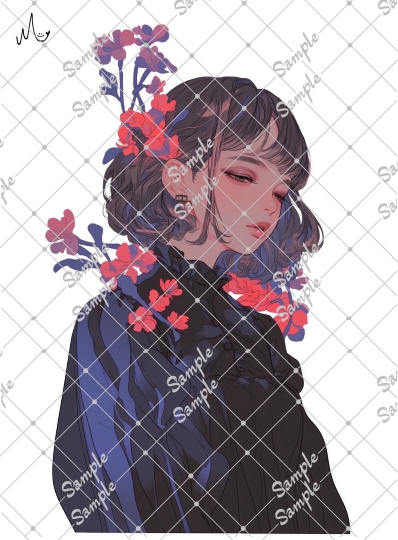 オリジナル人物ステッカー8月新作 - 貼紙 - 紙 