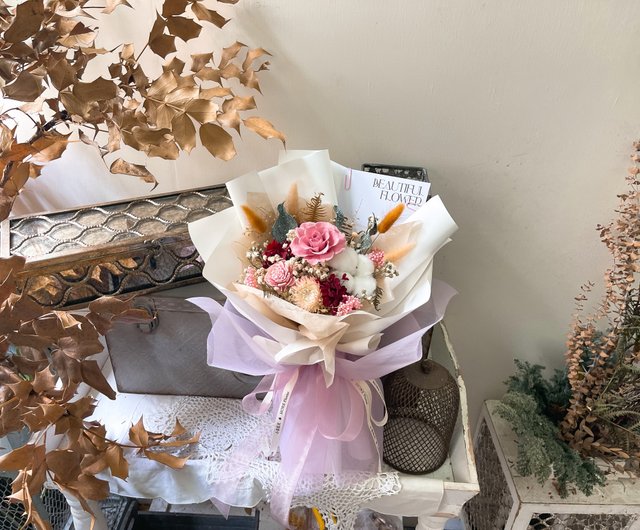 Dried Flower/Eternal Flower Bouquet-Ocean Whisper - Shop timeflower Dried  Flowers & Bouquets - Pinkoi