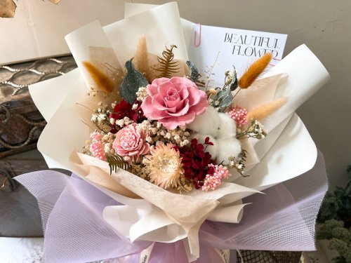 Dried Flower/Eternal Flower Bouquet-Ocean Whisper - Shop timeflower Dried  Flowers & Bouquets - Pinkoi