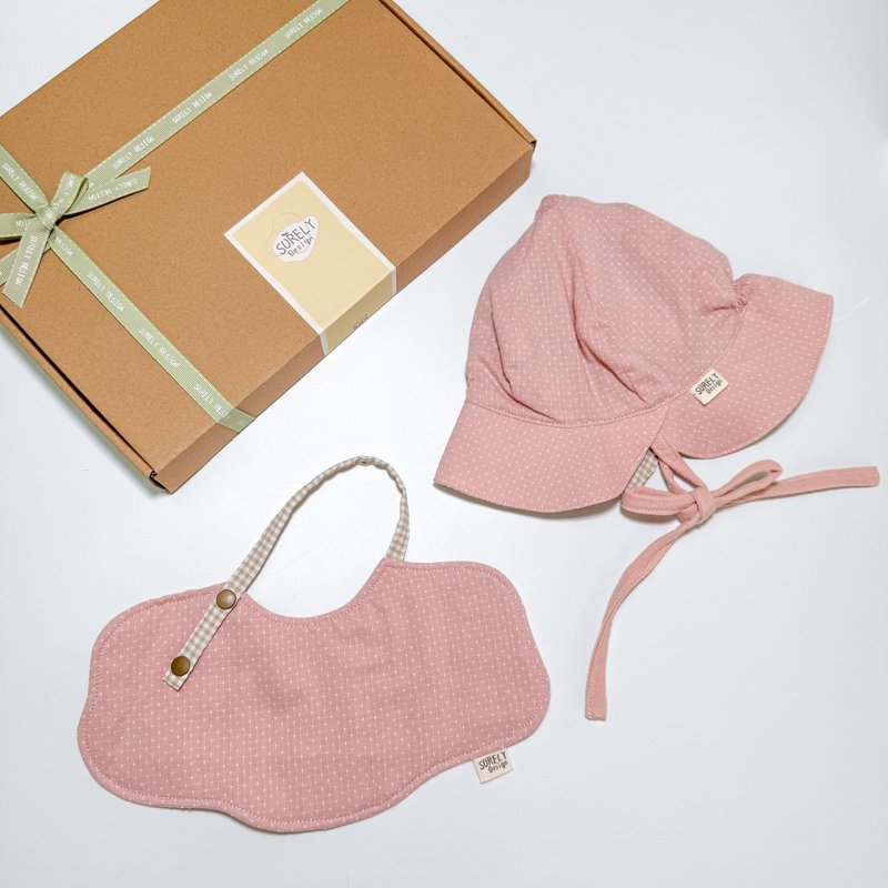 [Mid Moon Gift Box] Mushroom-like cloud double-sided strap fisherman hat + small button cloud pocket - ของขวัญวันครบรอบ - ผ้าฝ้าย/ผ้าลินิน สีกากี