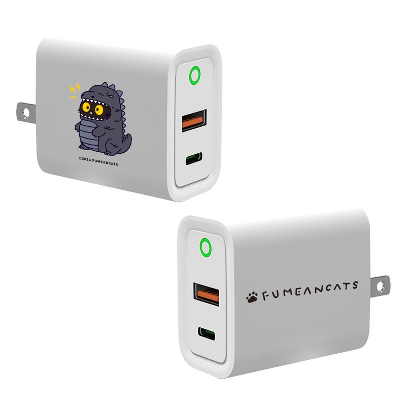 黃阿瑪恐龍SOCLES USB3.0+PD20W雙孔充電器 - 科技小物 - 塑膠 多色